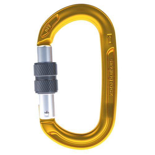 Singing Rock Oxy/Alloy Screw gate Carabiner Gold