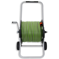 Claber Gemini Hose Reel with 100m of Silver Green 12mm ID Hose