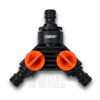 Claber 2-way Hose Splitter w/ Valves