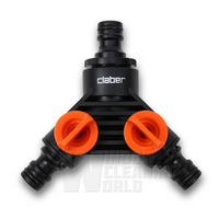 Claber 2-way hose splitter with valves