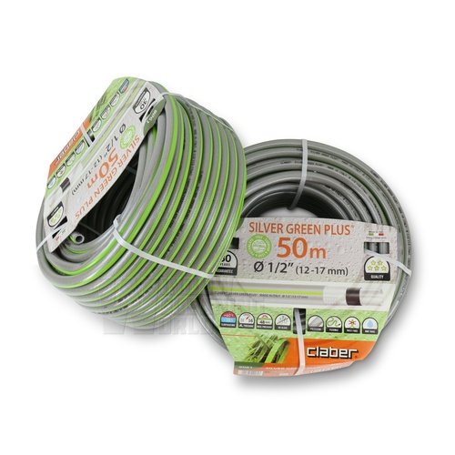 Claber Silver Green 12mm Hose - 50m coil