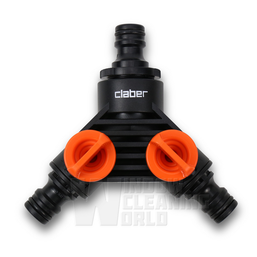 Claber 2-way Hose Splitter w/ Valves