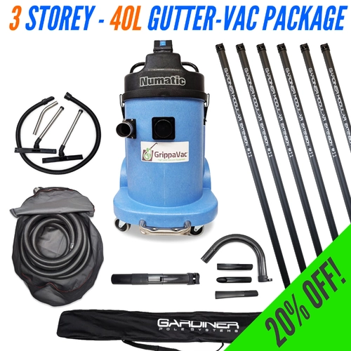 3 Storey - 40L GutterVac Package - 20% OFF!
