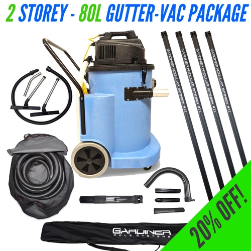 2 Storey - 80L GutterVac Package - 20% OFF!