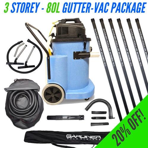 3 Storey - 80L GutterVac Package - 20% OFF!